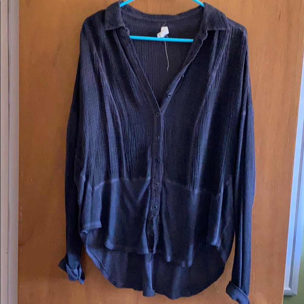 Free People black button up